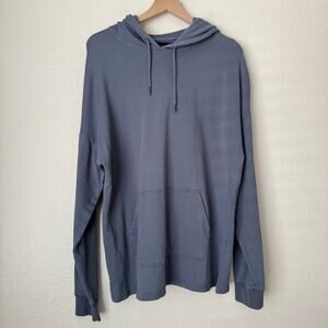 Pacsun Mens Blue 100% Hoodie Drop Shoulder Pullover Sweater Beach Size Medium